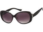 Readers.com The Olive Bifocal Sun Reader 2.00 Black with Smoke Womens Round Reading Sunglasses