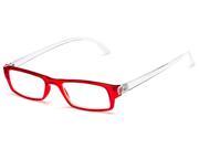 Readers.com The Lisa 2.00 Red Clear Reading Glasses