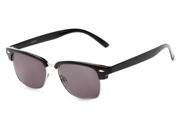 Readers.com The Cayman Sun Reader 3.25 Black Silver with Smoke Unisex Browline Reading Sunglasses