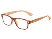 Readers.com The Oliver 1.50 Brown Stripe Wood Look Reading Glasses