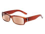 Readers.com The Darwin Sun Reader 1.75 Brown with Amber Unisex Rectangle Reading Sunglasses