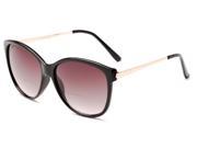 Readers.com The Posey Bifocal Sun Reader 1.00 Black and Gold Womens Cat Eye Reading Sunglasses