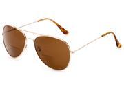 Readers.com The Legacy Bifocal Sun Reader 3.25 Gold with Amber Unisex Aviator Reading Sunglasses