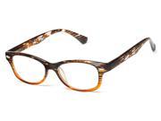 Readers.com The Harmon 2.00 Brown Stripe Orange Reading Glasses