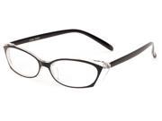Readers.com The Noel Bifocal 3.00 Black Clear Reading Glasses