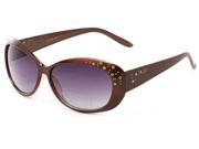 Readers.com The Mable Bifocal Sun Reader 2.00 Brown with Smoke Womens Square Reading Sunglasses