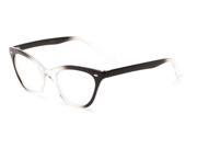 Readers.com The Laura 2.00 Black Clear Fade Reading Glasses