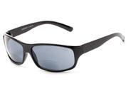 Readers.com The Brazil Bifocal Sun Reader 1.50 Black Smoke Unisex Sport Wrap Around Reading Sunglasses