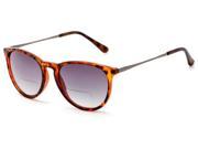 Readers.com The Beale Bifocal Sun Reader 3.50 Tortoise and Grey Smoke Unisex Round Reading Sunglasses