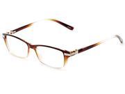 Readers.com The Ingrid 3.00 Brown Clear Fade Reading Glasses