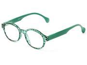 Readers.com The Preppy 6.00 Mint Green Houndstooth Reading Glasses