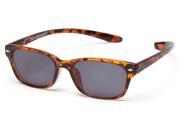 Readers.com The Cabo Hanging Sun Reader 1.25 Tortoise with Smoke Unisex Retro Square Reading Sunglasses