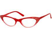 Readers.com The Paulina 1.50 Red Fade Womens Cat Eye Reading Glasses