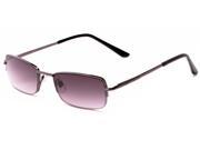 Readers.com The Cinder Sun Reader 2.75 Grey with Smoke Unisex Rectangle Reading Sunglasses