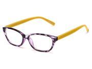 Readers.com The Catherine 1.50 Purple Tortoise Yellow Reading Glasses