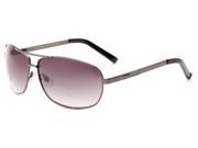 Readers.com The Jordan Bifocal Sun Reader 1.00 Glossy Grey with Smoke Unisex Aviator Reading Sunglasses