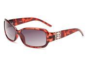 Readers.com The Karissa Bifocal Sun Reader 1.25 Pink Tortoise Womens Rectangle Reading Sunglasses