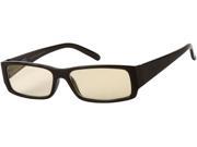 Readers.com The Womack Anti Glare Computer Reader 1.50 Black Frame with Yellow Lens Tint Reading Glasses