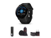 Garmin Vivoactive 3 Music (Black) GPS Smartwatch With PowerBank, USB Car Charger, USB Wall Charger, EZEE Bundle