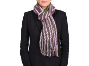 Missoni Women s Classic Zig Zag Knit Scarf Green Pink and Multi colors
