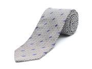 Versace Men s Silk Neck Tie A9109 White Black Blue dots