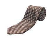 Ermenegildo Zegna Men Slim Silk Neck Tie Brown Blue