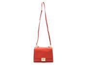 Versace Collections Women Pebbled Leather Crossbody Clutch Handbag Red
