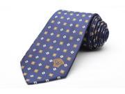 Versace Men s Medusa Logo Diamond Checkered Pattern Silk Neck Tie