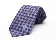 Versace Men s Medusa Logo Dotted Checkered Pattern Silk Neck Tie
