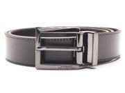 Versace Collection Men s Stainless Steel Buckle Leather Belt Brown