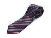 Luciano Barbera Men Slim Silk Neck Tie Navy Red