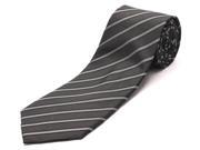 Luciano Barbera Men s Slim Silk Neck Tie Black Grey White