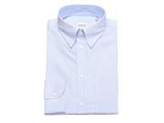 Armani Collezioni Men Modern Fit Cotton Point Dress Shirt Blue White