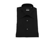 Valentino Men Interfit Cotton Dress Shirt Black