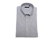 Valentino Men Slim Fit Cotton Dress Shirt Pinstripe Blue White