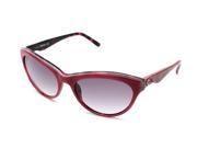 Just Cavalli Women s Cat Eye Sunglasses Red Dark Rose