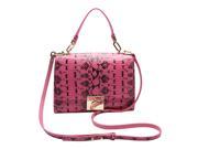 Versace Collection Reptile Pattern Leather Small Shoulder Handbag
