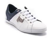 Versace Collection Men s Medusa Logo Low Top Sneakers Shoes White Navy