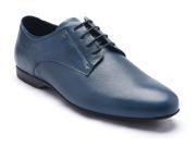 Versace Collection Men s Leather Oxford Lace Up Dress Shoes Blue