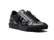 Versace Collection Men s Leather Rubber Medusa Logo Low Top Sneaker Shoes Black