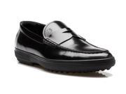 Tod s Men s Patent Leather Moccasins Loafer Shoes Black