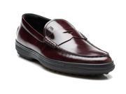 Tod s Men s Patent Leather Moccasins Loafer Shoes Burgundy