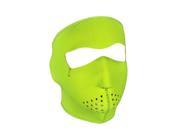 Zan Headgear Full Face Mask Hi Vis Lime OSFM
