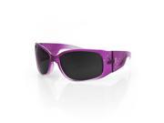 Zan Sunglasses Boise Sunglass Crystal Purple Frame Smoked Lens EZBE03