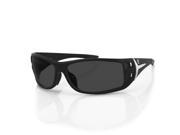 Zan Sunglasses Idaho Sunglass Shiny Black Frame Smoked Lenses EZID01