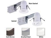 3 Inch E Pro Brushed Steel LED Recessed Down Light Remodel
