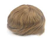 100% remy human hair ready made mens toupee swiss lace light brown hairpiece for men base size cutable