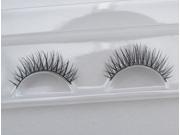 1 pair mink eyelash 100% mink fur crossing thin lashes individual strip lashes false eyelashes