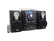JENSEN JMC 1250 Bluetooth R 3 Speed Stereo Turntable Music System with 3 CD Changer Dual Cassette Deck