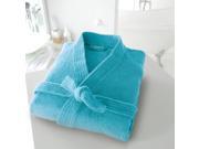 La Redoute Cotton Kimono Style Bathrobe 350 G M² Blue Size Us 20 22 Fr 50 52